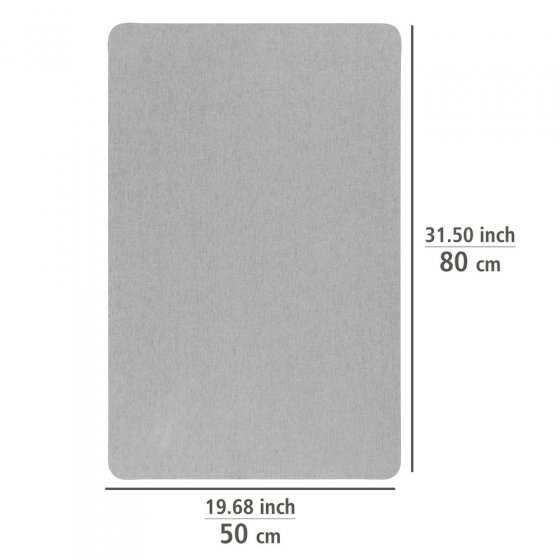 Schnelltrocknende Badematte Grau, aus 100 % Polyester 