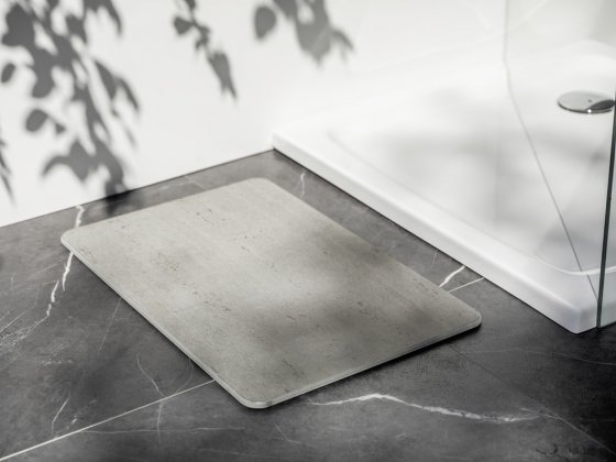Badematte Mod. Puna Grau, aus natürlichem Diatomit 