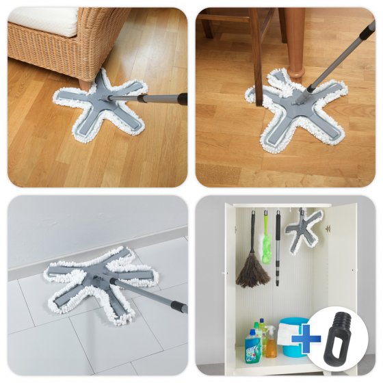 Bodenwischer Mod. Oktopus mit Teleskopstiel, reinigt nur mit Wasser 