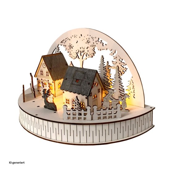 Weihnachtsszene beleuchtet Rehe 