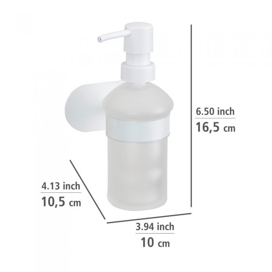 Turbo-Loc® Seifenspender Mod. Orea White matt, aus rostfreiem Edelstahl 
