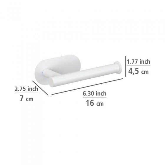 Turbo-Loc® Toilettenpapierhalter Mod. Orea White matt, aus rostfreiem Edelstahl 