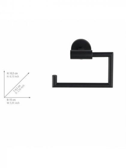 Edelstahl Toilettenpapierhalter Mod. Bosio inkl. Kleber, Befestigen ohne bohren - Power-Loc® 