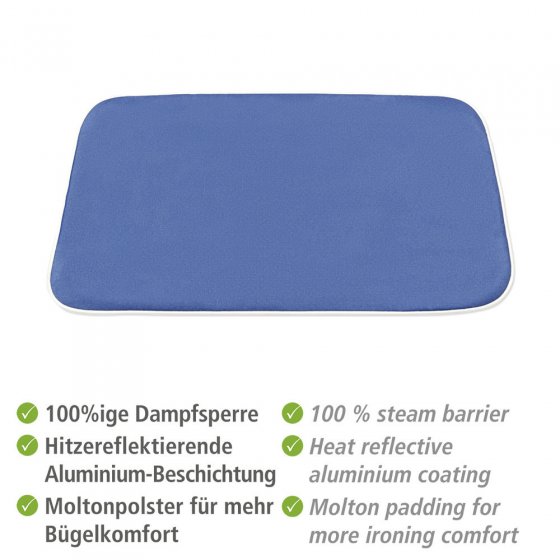 Dampf-Bügeldecke Mod. Air Comfort 100 x 65 cm, mit 5-Lagen Komfort-Polsterung
