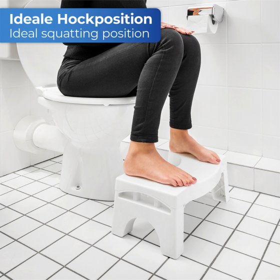 Faltbarer Toiletten-Fußhocker, belastbar bis 100 kg 