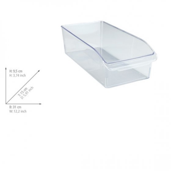 Kühlschrank Organizer hoher Rand, 3er Set, Aufbewahrungsboxen für Kühl- und Vorratsschrank