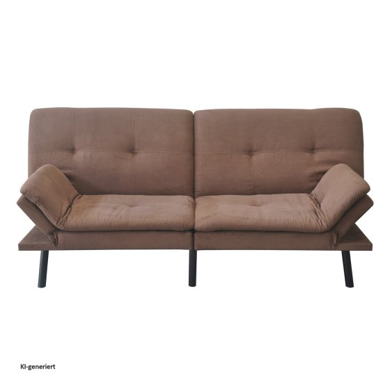 Sofa mit verstellbaren Armlehnen Braun 
