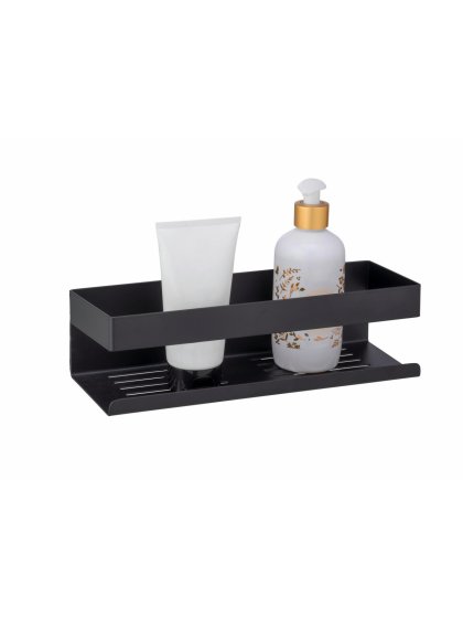 Turbo-Loc® Wandablage Mod. Genova Black, Befestigen ohne Bohren mit Spezial-Klebepad 