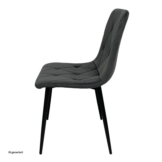 Stuhl Mesa Eco 4er-Set Velvet Grau 