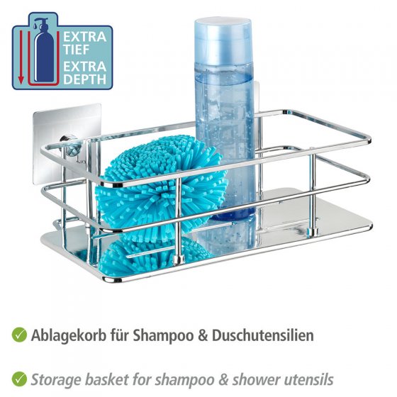 Turbo-Loc® Edelstahl Wandablage Quadro, rostfrei, Befestigen ohne bohren 