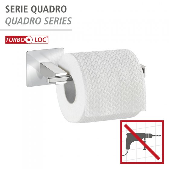 Turbo-Loc® Toilettenpapierhalter o. Deckel Quadro, Befestigen ohne bohren 