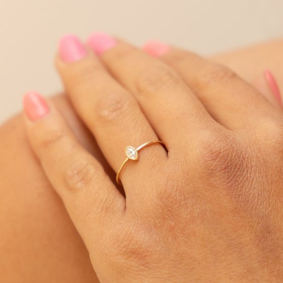 Ring Gold 375 Zirkonia weiß 