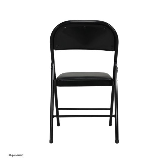 4er Set Klappstühle mit Polsterung Metallgestell und PVC Bezug 