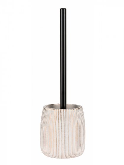 WC-Garnitur Mod. Pascoli, weiß/gold, keramik, edelstahl, Ø12x38 cm, strukturierte oberfläche, flexibel anwendbar 