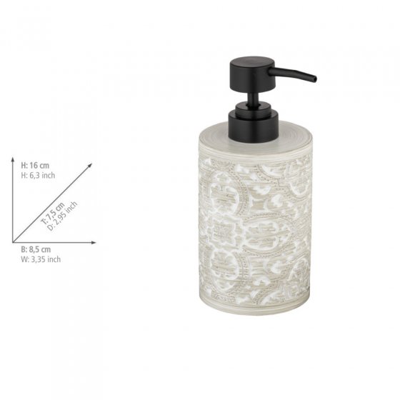 Bad-Accessoire Set Mod. Ortezzano Grau, 3-teilig, aus hochwertigem Polyresin 