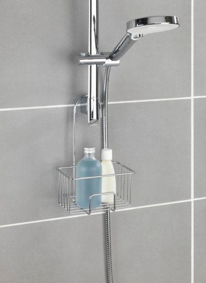 Dusch-Caddy Mod. Milito, glänzend, edelstahl, 18x28,5x13 cm, rostfrei, langlebig und platzsparend 