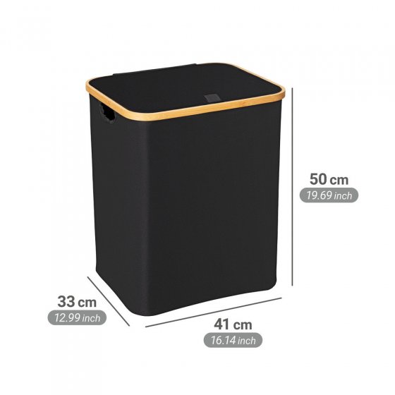 Wäschetruhe Uno Mod. Ecori, FSC®-zertifizierter Bambus, recyceltes Polyester 
