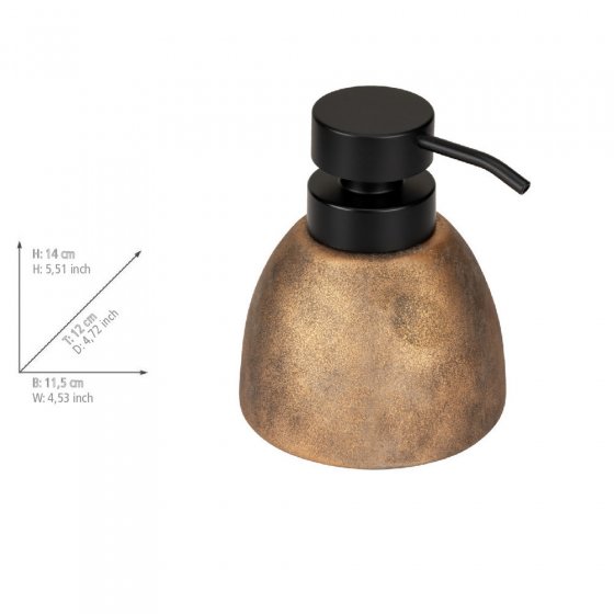 Bad-Accessoire Set Mod. Tremea, bronze, keramik, Ø 12 x 13,5 cm, hochwertige Keramik, freistehend 
