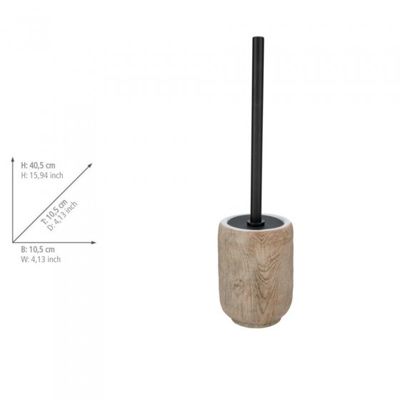 Bad-Accessoire Set Mod. Florio, 3-teilig, aus Keramik in Holz-Optik 