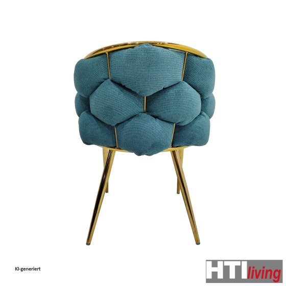 Stuhl Alsen Gold Petrol 