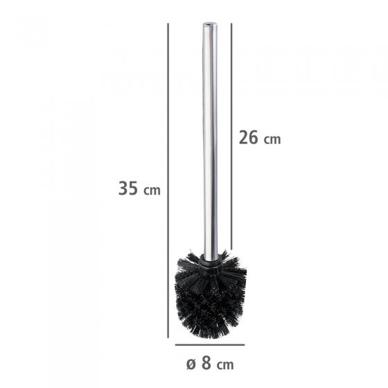 Toilettenbürste mit Edelstahlstiel, 4er Set, WC-Ersatzbürste, 4er Set, Ø 8 cm 