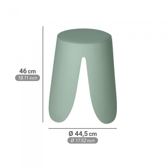 Badhocker Mod. Comiso Lindgrün matt, belastbar bis 180 kg 