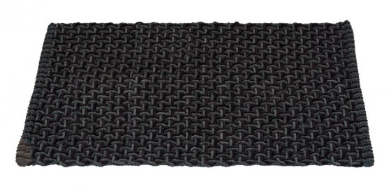 Badteppich Mod. Ecoli, schwarz-anthrazit, Polyester/Baumwolle, 50x80 cm, rutschfest beschichtet, schnelltrocknend 