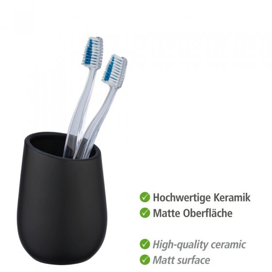 Bad-Accessoire-Set Mod. Badi Schwarz Keramik 