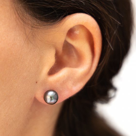 Ohrringe Weißgold 585 Tahiti-Perle 8-8,5mm 