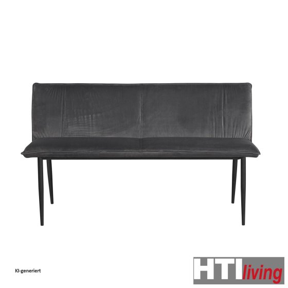 Bank Velvet Grau mit Print auf Rückseite Bangor 