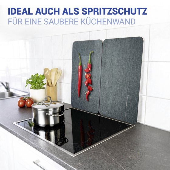 Herdabdeckplatte Universal Mod. Cayenne, 2er Set, für alle Herdarten geeignet 