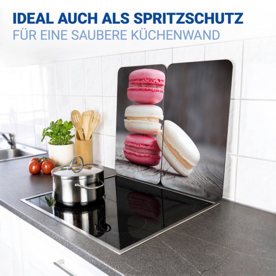 Herdabdeckplatte Universal Mod. Macarons, 2er Set, für alle Herdarten geeignet 