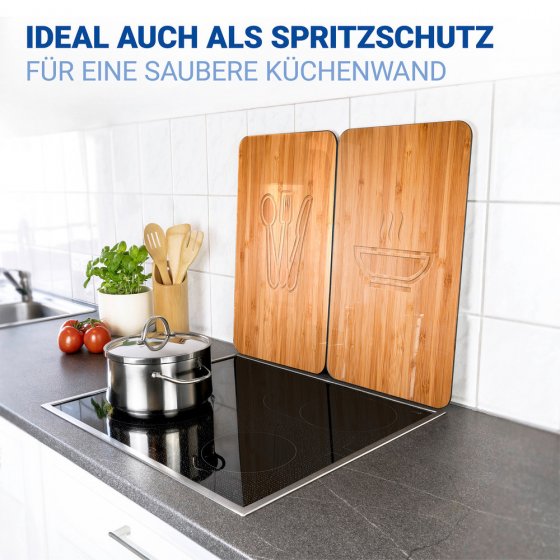Herdabdeckplatte Universal Mod. Lunch, 2er Set, für alle Herdarten geeignet 