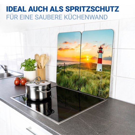 Herdabdeckplatte Universal Mod. Leuchtturm, 2er Set, für alle Herdarten geeignet 