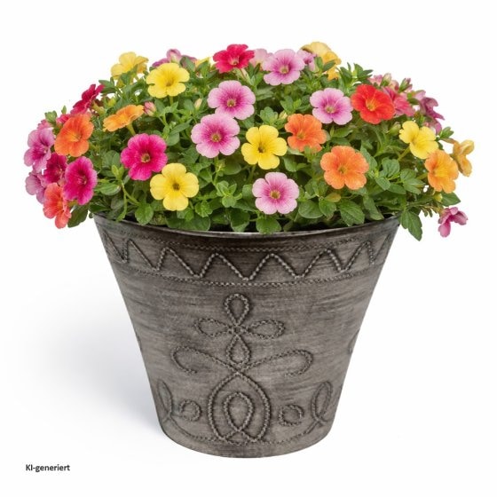 Blumentopf Nessa Ornamente Gold Silber 3er-Set 
