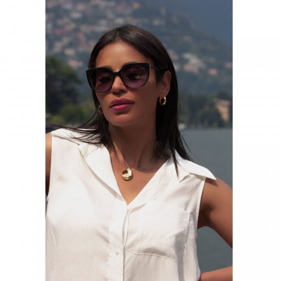 Kette 925 Sterling Silber vergoldet/rhodiniert Glänzend 45 cm 