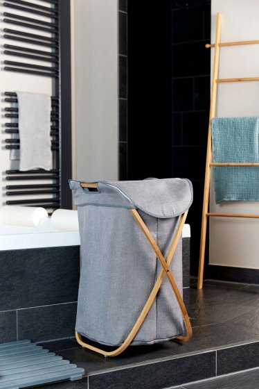 Wäschesammler Mod. Bahari aus Bambus, Wäschekorb, 79 l 