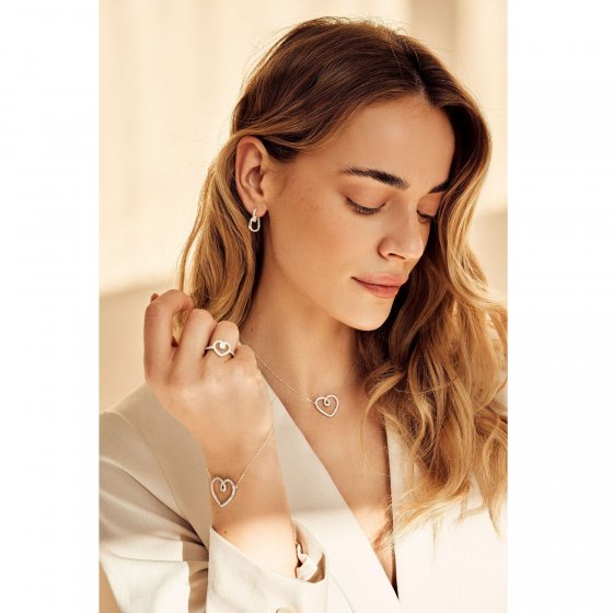 Armband 925 Sterling Silber rhodiniert Glänzend Zirkonia weiß 