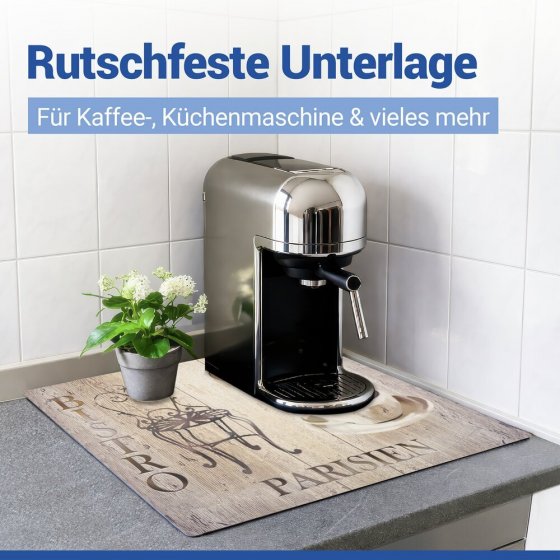 Abdeckmatte Mod. Bistro, mehrfarbig, PVC, 60x52 cm, hitzebeständig und rutschfest 