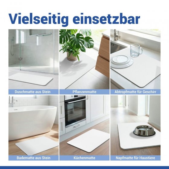 Badematte Mod. Simi Weiß, Badvorleger, Badmatte 