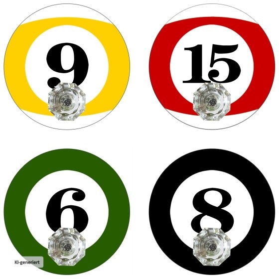 Wandhaken 4er-Set Billard 