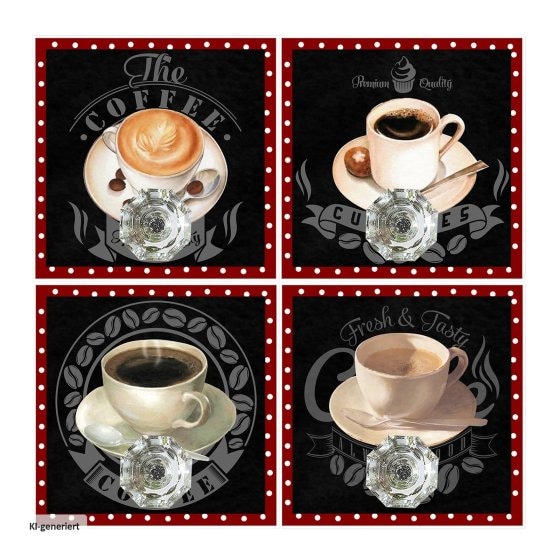 Wandhaken 4er-Set Coffee 