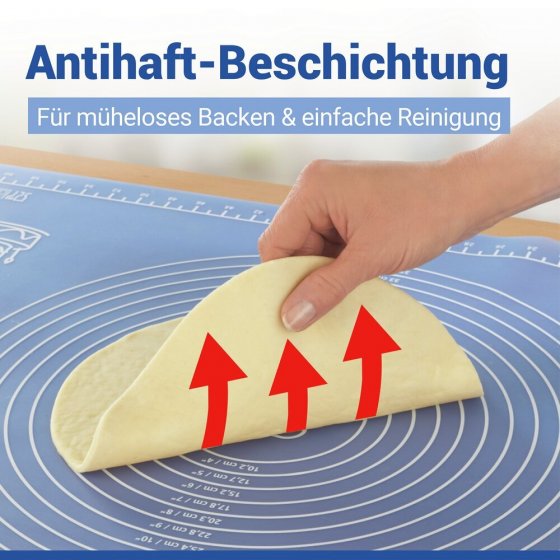 Antihaft-Backmatte, 70 x 50 cm, inkl. Teigschaber und Rezeptheft 