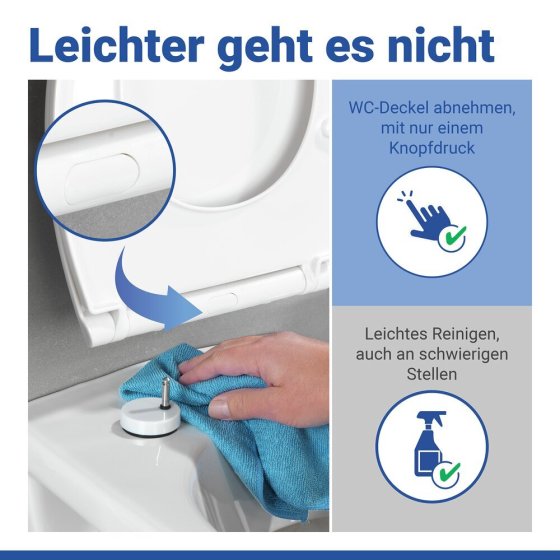 WC Sitz Mod. Kos Weiß, Toilettendeckel mit Absenkautomatik 
