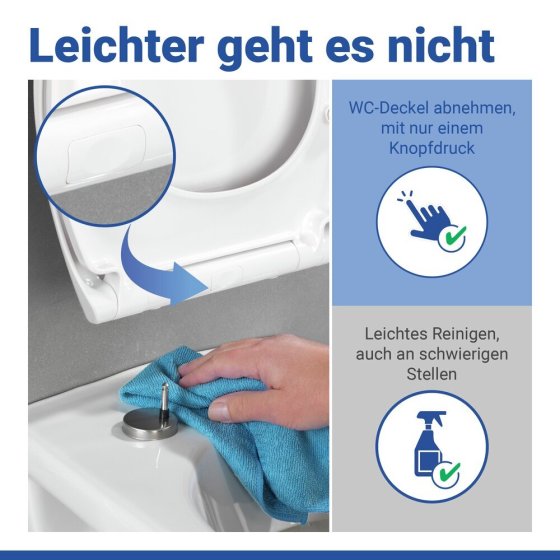 WC Sitz Mod. Samos Weiß, Toilettendeckel mit Absenkautomatik 