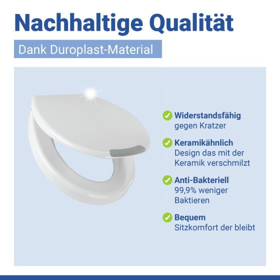 WC Sitz Mod. Secura Comfort, mit 5 cm Sitzerhöhung, belastbar bis 200 kg 