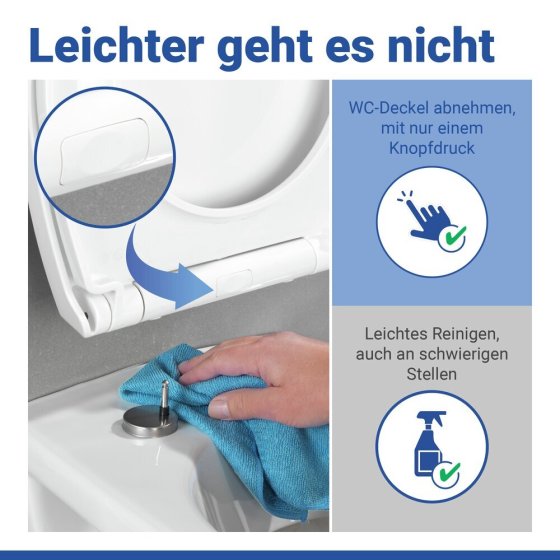 WC Sitz Mod. Ostuni Weiß, stabiler Toilettensitz mit Absenkautomatik 