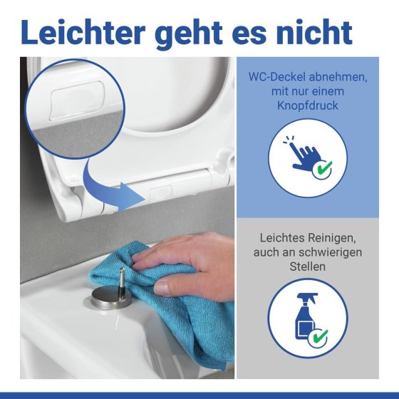 WC Sitz Mod. Vorno Neo Weiß, Toilettendeckel mit Absenkautomatik 