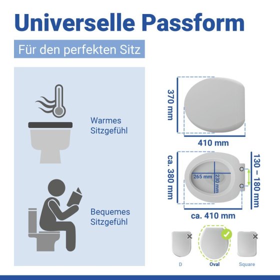 WC Sitz Mod. Aldeno Gold matt, Toilettendeckel aus foliertem MDF 