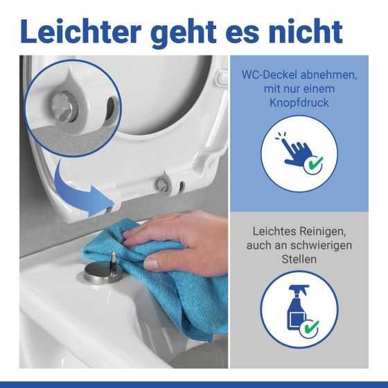 WC Sitz Mod. Ottana Weiß, Toilettendeckel mit Absenkautomatik 